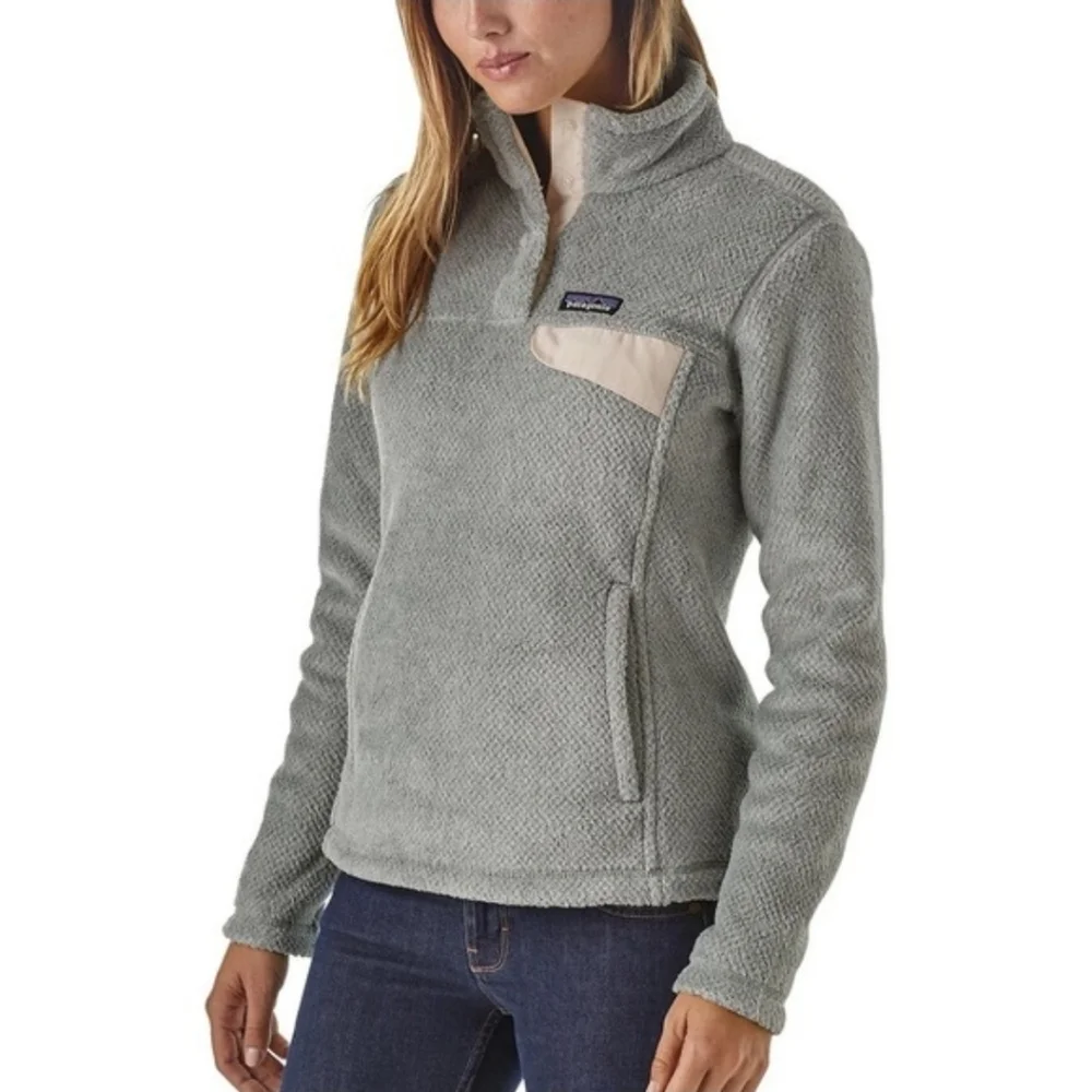 Patagonia Re-tool Snap-T Gray Pink Pullover Size Small